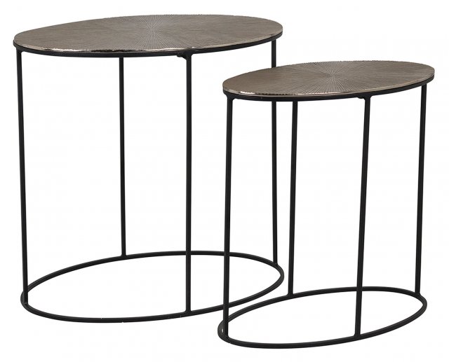 Jakarta Nest of Two Tables - Aluminium and Iron