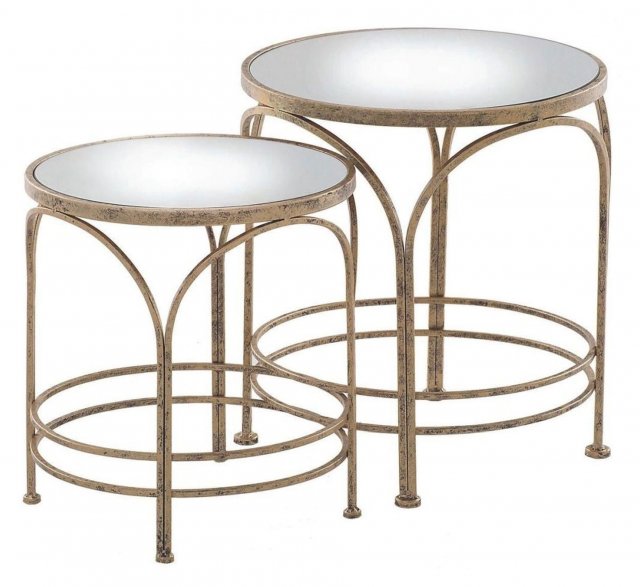 Ethan Nest of Two Tables - Antique Gold