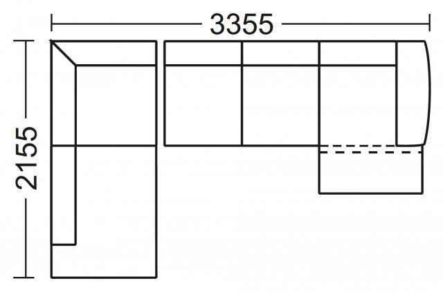 Grand Chaise Corner Group with Terminal End LHF