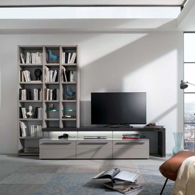 Gwinner Bellano Bookcase and TV Bench Wall Combination
