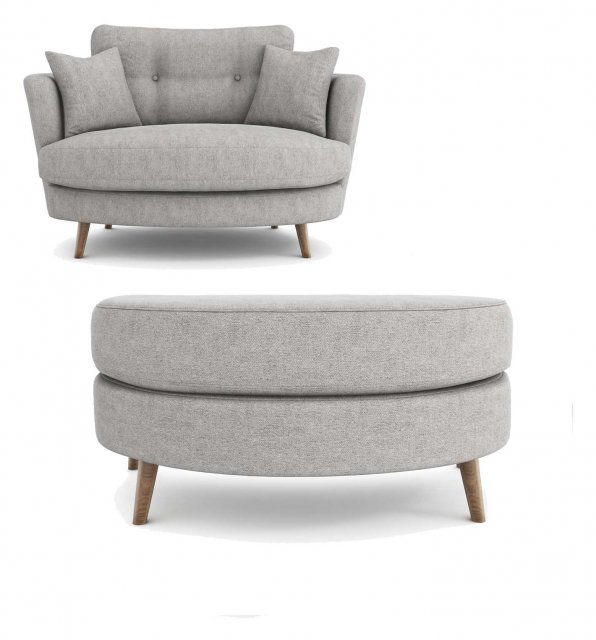 Lynton Oval Cuddler and Stool