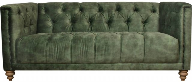 Christchurch Medium Sofa in Lovely Velvet Conifer