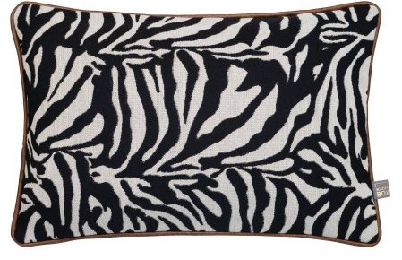 Scatter Box Rey Lumbar Cushion In Black/Beige