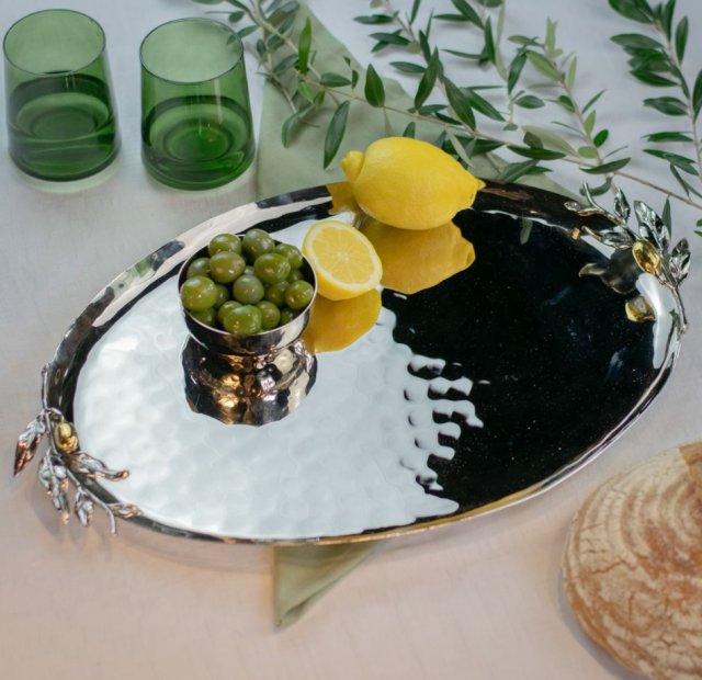 Large Olive Oval Serving Tray