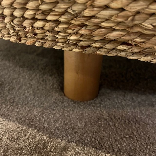 Seagrass ottoman coffee table deals