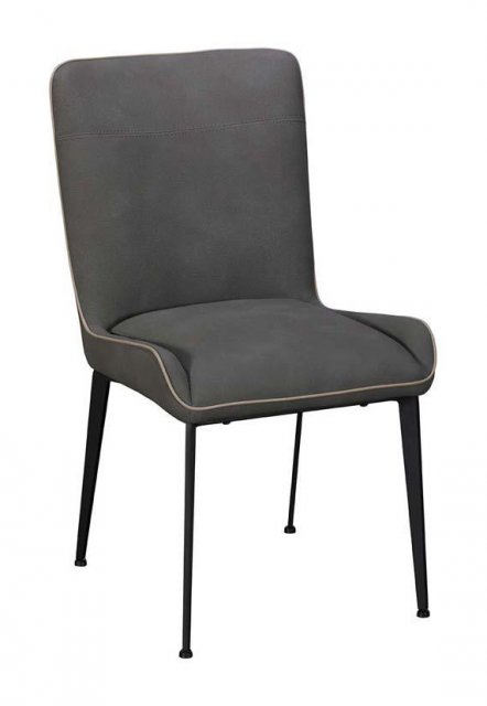 Rebecca Dining Chair In Anthracite Textured Fabric