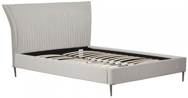 Avante Silver Pleated Velvet Bedstead