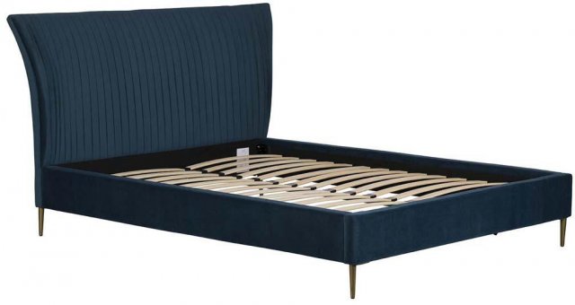 Avante Teal Pleated Velvet Bedstead