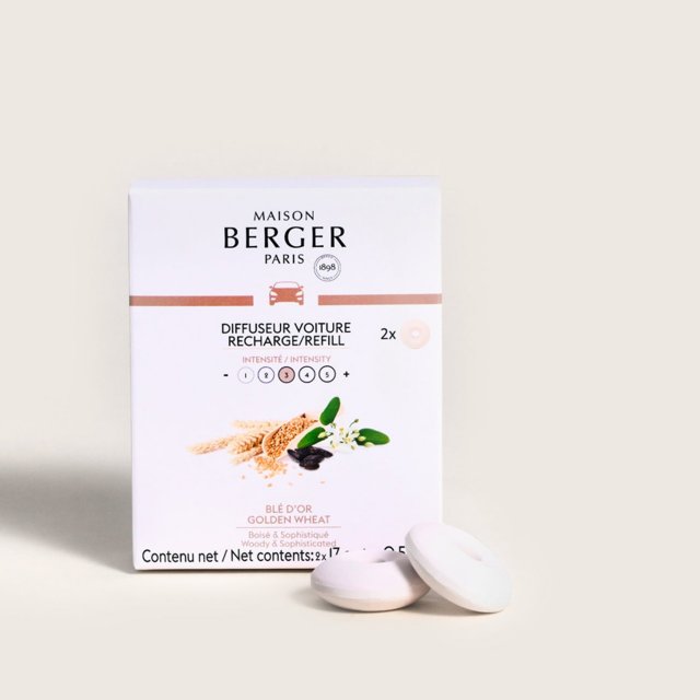 Maison Berger Car Diffuser Refills - Golden Wheat Fragrance