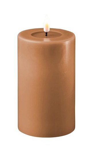 Deluxe Homeart Dansk Caramel Real Flame™ LED Candle - 7.5cm Ø - Medium