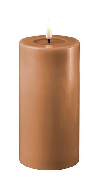 Deluxe Homeart Dansk Caramel Real Flame™ LED Candle - 7.5cm Ø - Tall