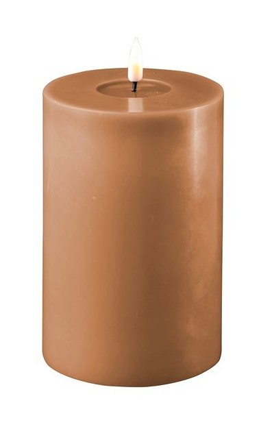 Deluxe Homeart Dansk Caramel Real Flame™ LED Candle - 10 cm Ø - Tall