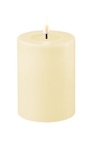 Deluxe Homeart Dansk Cream Real Flame™ LED Candle - 7.5 cm Ø - Small