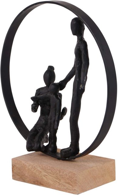 Libra Interiors Family Sculpture on Wooden Plinth