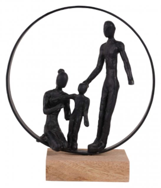 Family Sculpture on Wooden Plinth