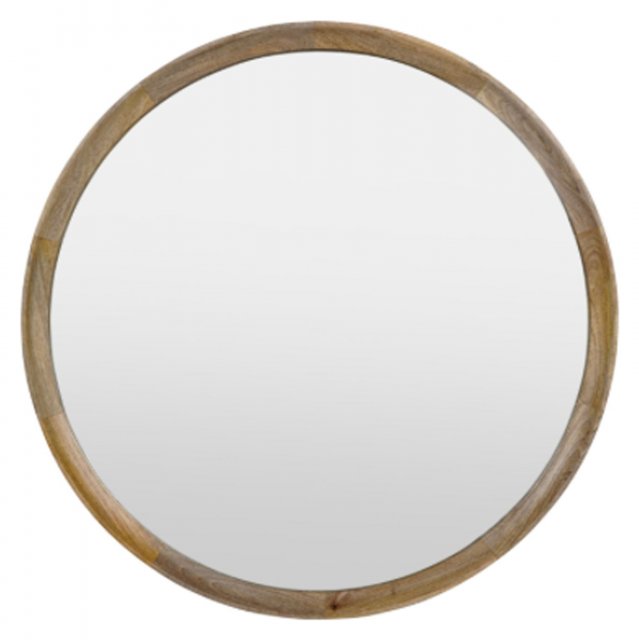 Lyon Small Solid Wood Round Mirror