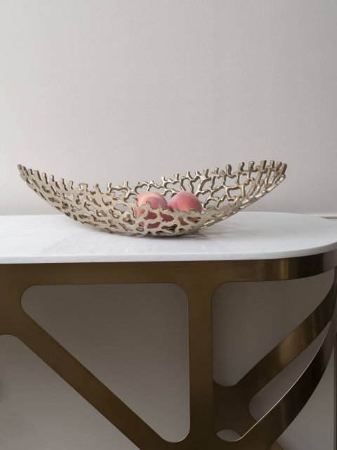Aussie Gold Coral Aluminium Ellipse Bowl