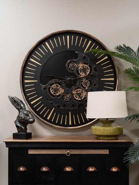 Libra Interiors Millennium Dial Wall Clock with Moving Cogs