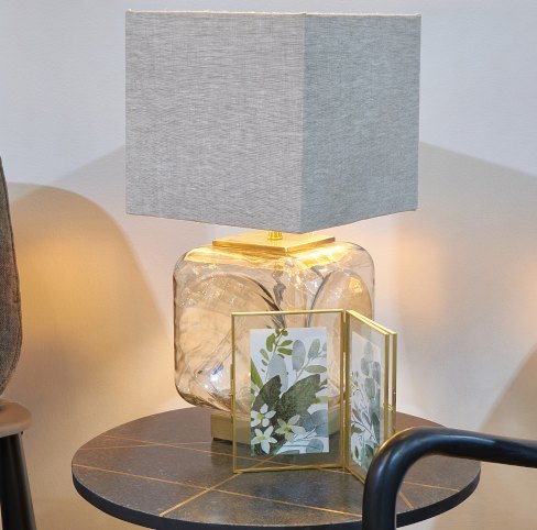 Kettner Glass Cube Table Lamp