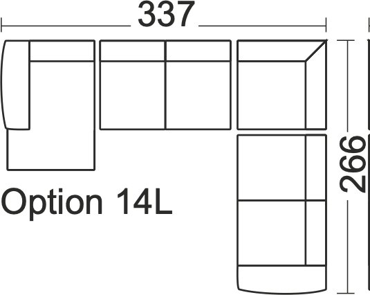 Grand Option 14L - Chaise Corner Group LHF