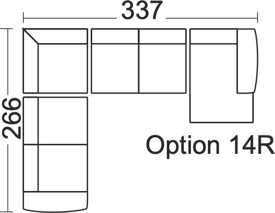Grand Option 14R - Chaise Corner Group RHF
