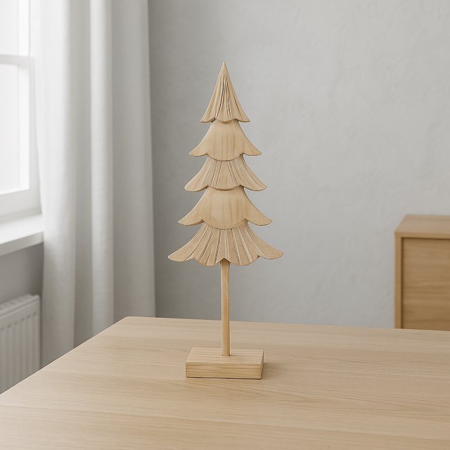 Medium Rustic Fir Tree On Stand