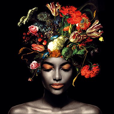 Golden Age Flowers - Photo Art on Plexiglass