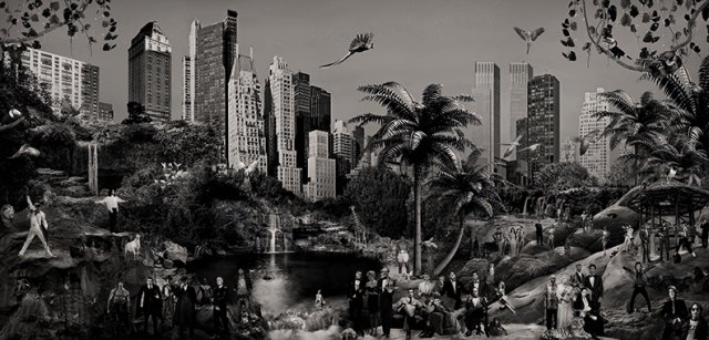 New York Hangout (Sepia) - Photo Art on Plexiglass