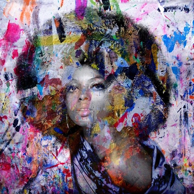 Cobra Art Diana Ross - Painting on Canvas