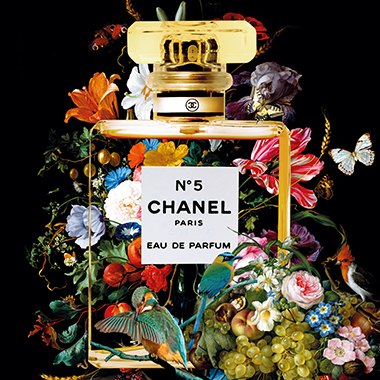 Cobra Art Fleur de Chanel (Part II) - Photo Art on Plexiglass - Gold Frame