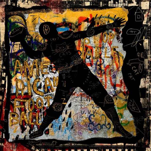Cobra Art The Quarterback - Photo Art on Dibond - Black Frame