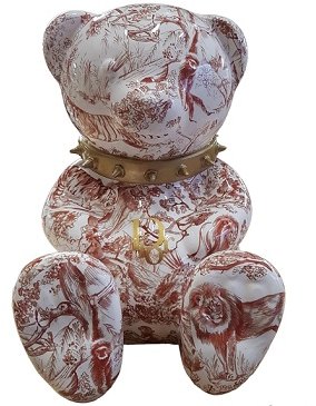 Cobra Art Bear D. Animal Print Brown 45cm