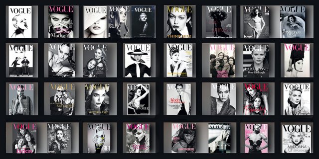 Cobra Art Vogue Black & White Books - Photo Art on Plexiglass