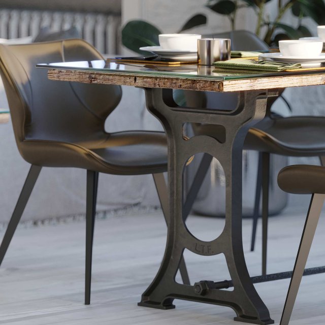Rod iron glass dining table deals