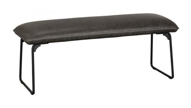 Cooper 120cm Seat Bench In Grey Faux Leather