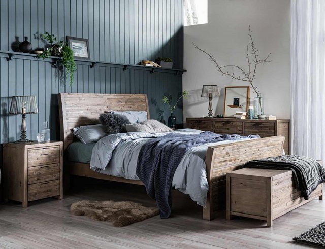 Texan Five-Piece Bedroom Set in Reclaimed Timber