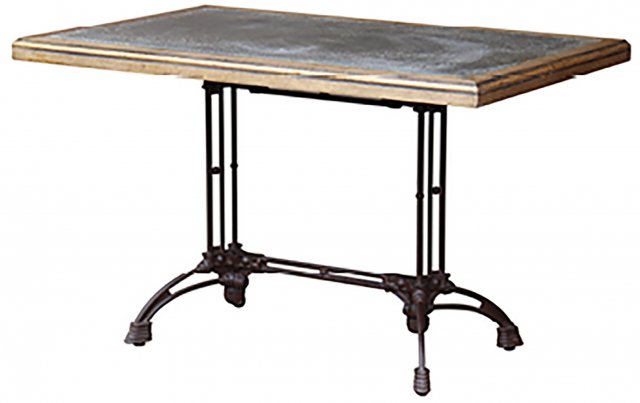 Jackson Bay Rectangular Cafe Table with Zinc Top