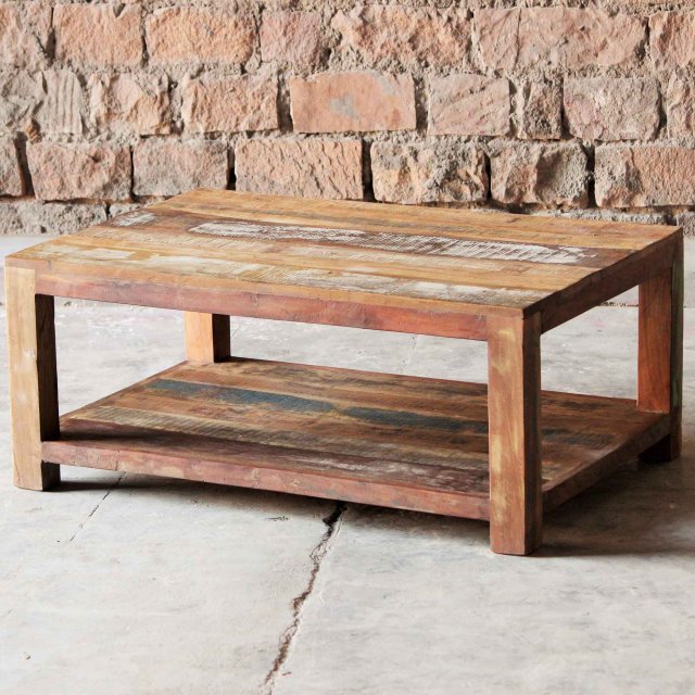 Thakat Upcycled Coffee Table Dansk, Reclaimed Timber Side Table