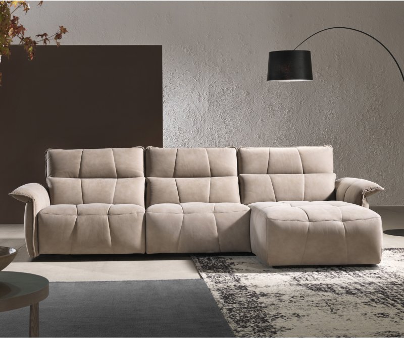 Borgio Chaise End Power Recliner Sofa