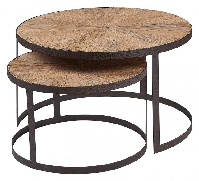 Jackson Bay Nesting Coffee Tables with Segmented Top