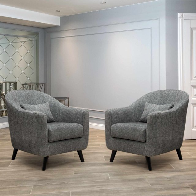 Richard Accent Chair with Black Wooden Feet