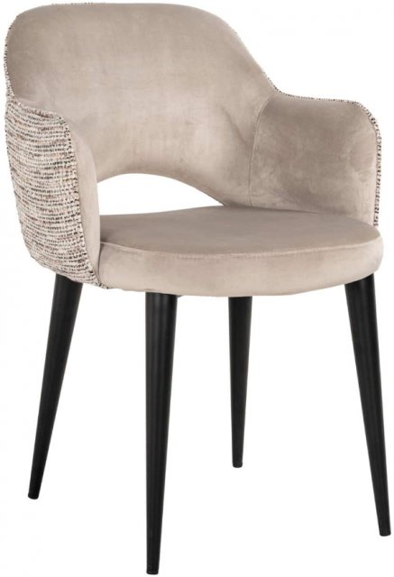 Giovanni Carver Dining Chair in Trendy Nature Fabric
