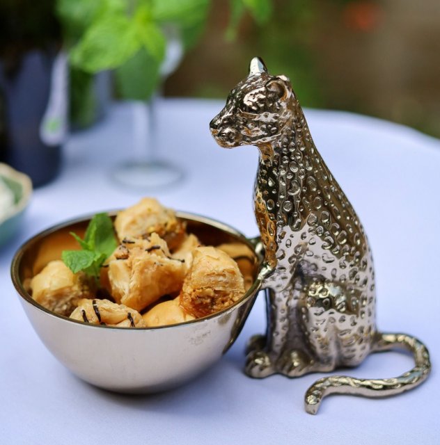 Gold Leopard Nibbles Bowl