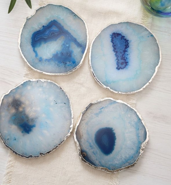 Set of Four Agate Coasters