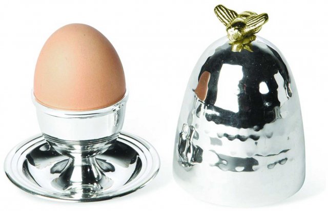 Queen Bee Egg Cup in Silver Plate
