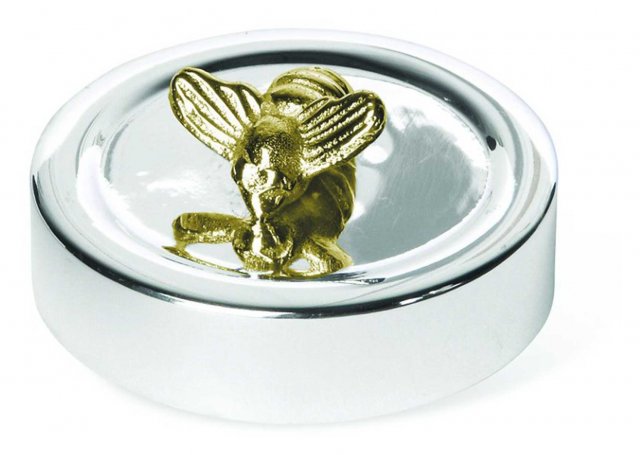 Culinary Concept Queen Bee Jar Lid Cover in Silver Plate