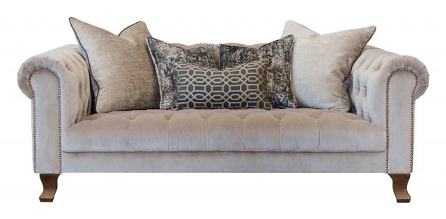 Vivaldi Midi Sofa In Venetian Sable & Molton Metallic Mix Cushions