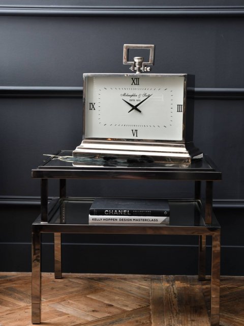 Libra Interiors Langley Medium Rectangular Mantel Clock