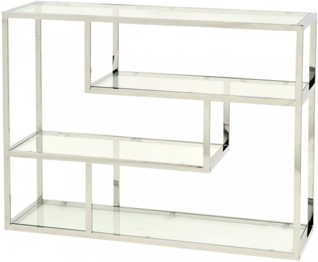Linton Small Modular Shelving Unit in Stainless Steel Finish