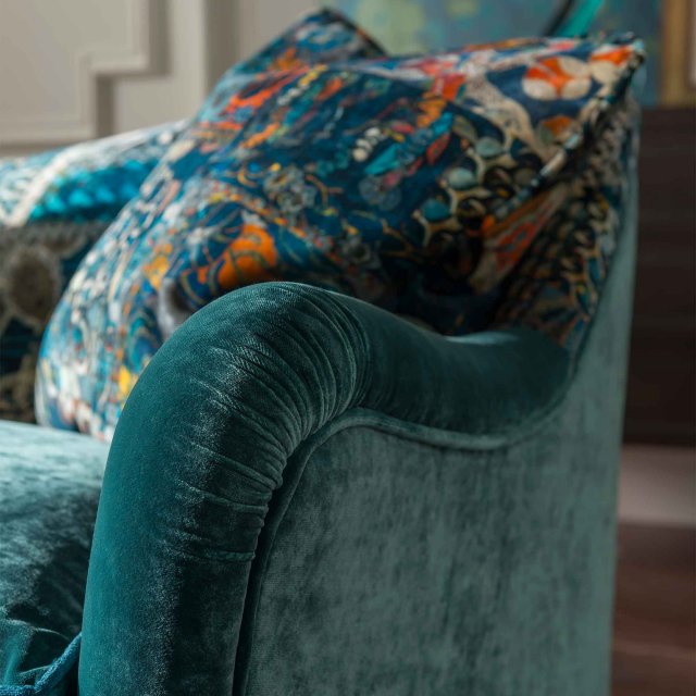 Tiffany Grand Sofa in Opium Italian Velvet Printed Velvet Inside Back Panel